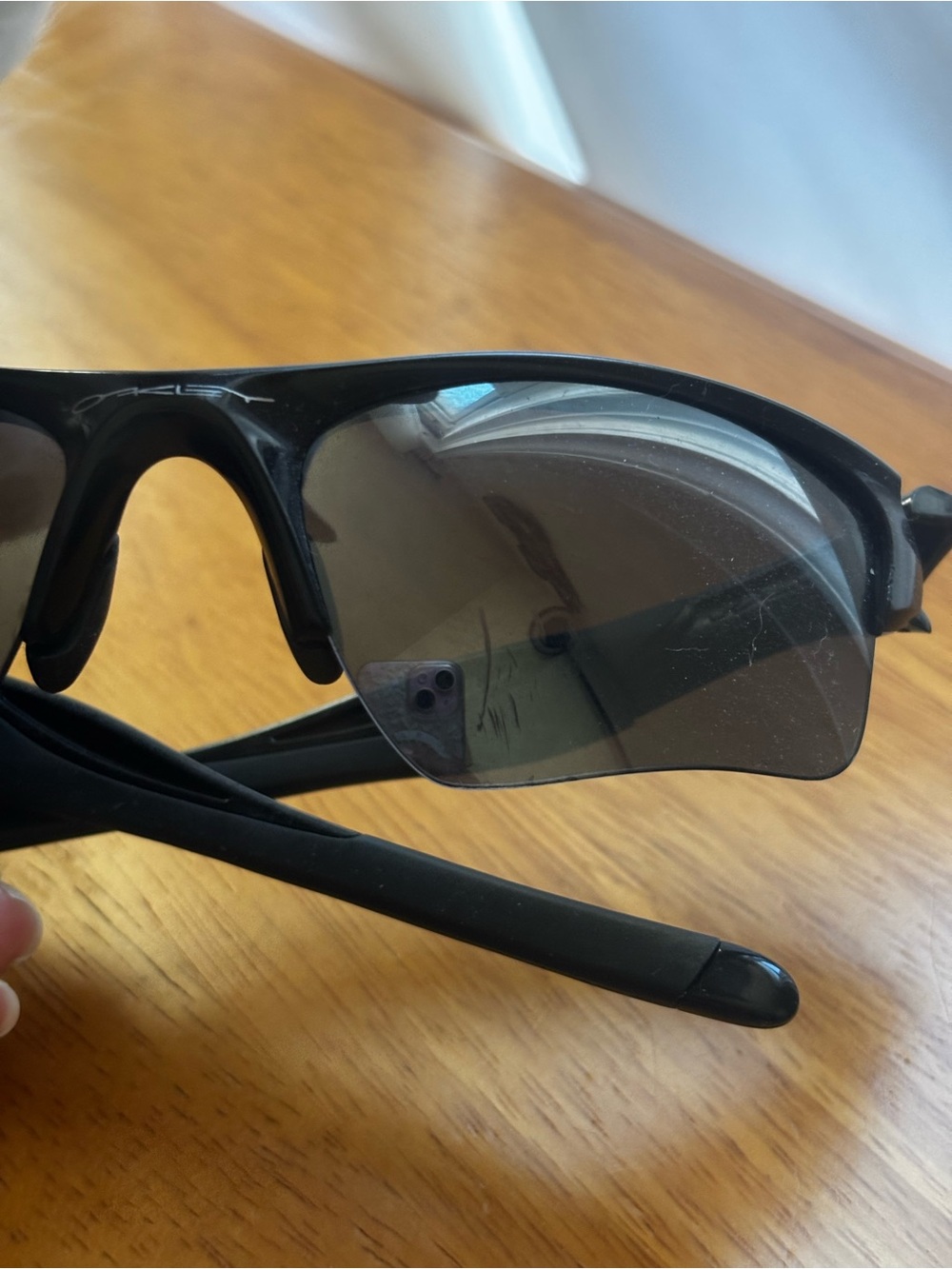 Oakley Men’s Black Frame with Grey Mirrored Lenses Sport Sunglasses - Picture 12 of 14